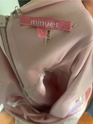 Minuet Petite Pink Bow A-Line Mini Dress thumbnail 7