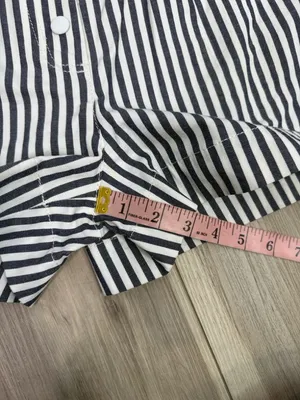 Derek Lam 10 Crosby striped nautical pleated front shorts size 2 high waisted thumbnail 8