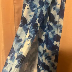 New V Neck Split Spaghetti Strap Maxi Dress, Blue Size M thumbnail 4