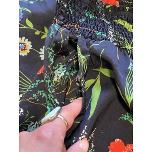 Aerie Pants‎ Women’s Size Small Blue Red Floral Polyester Pockets Lounge thumbnail 14