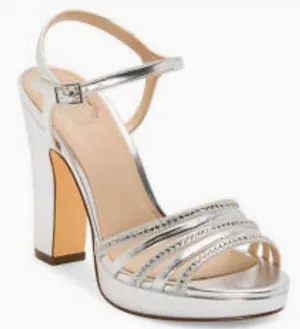 I. Miller Leather Size 9 Womens Sylas Bedazzled Heeled Sandals. New thumbnail 1