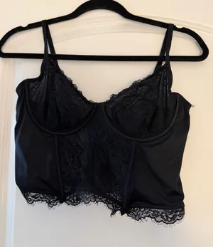 Lace Corset Top Black Size M thumbnail 1