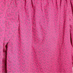 Anthropologie Maeve Pink Blue Balloon Sleeve Top Sz L thumbnail 5