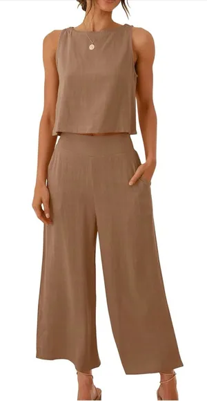 ANRABESS Women's Summer 2 Piece Outfit thumbnail 1
