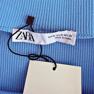 Zara Sky Blue Ribbed Knit Mini Skirt NWT Summer thumbnail 4