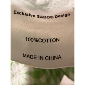 Sabo Skirt Green Gingham Floral Embroidered Mini Dress Womens Size 8 L V-Neck thumbnail 7