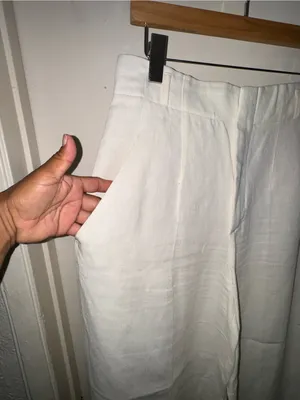 Zara Wide-Leg White Pants thumbnail 4