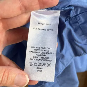 Quince 100% Organic Cotton Poplin Tiered Maxi Skirt True Blue Size M thumbnail 9