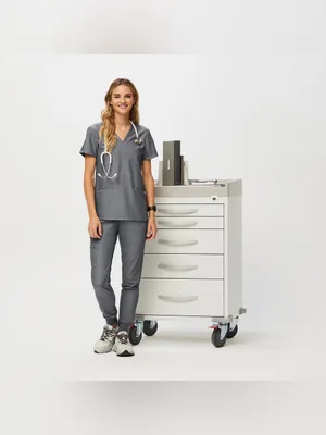 Figs Casma Scrub Top™ Graphite (Size XS) thumbnail 3