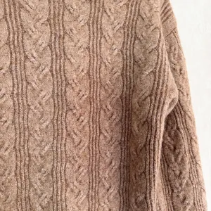 J. Crew Women’s Cable Knit Sweater Wool Alpaca Blend Soft Yarn in Brown S thumbnail 11