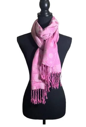 Women's Pashmina Long Boho Oversized Silk Fringe Wrap Scarf Shawl Size L thumbnail 1