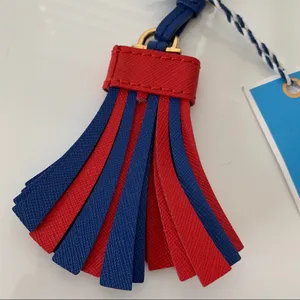 NWT drake james Leather Pom Pom‎ bag chArm key fob thumbnail 4