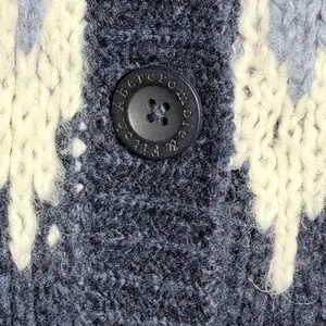 NEW Abercrombie & Fitch Blue Fair Isle Wool Nordic Sweater Cardigan Women's S thumbnail 10
