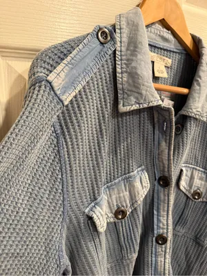 Festi by torrid Washed Light Blue Button thumbnail 6