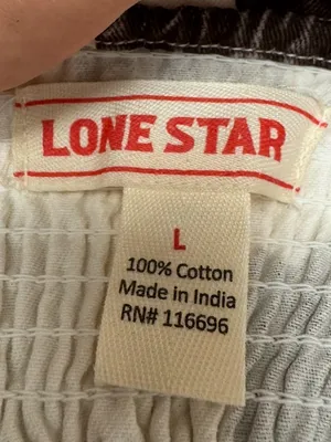 Lone Star Cow Print Corset Crop Tank Top Women’s Large thumbnail 3