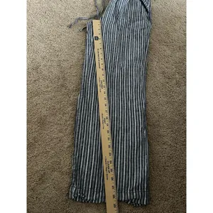 Briggs Linen Blend Striped Wide Leg Pants Size Medium Coastal Beachy Boho thumbnail 7