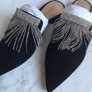 Shultz Eliora Rhinestone Fringe Mules size 7 NEW thumbnail 6