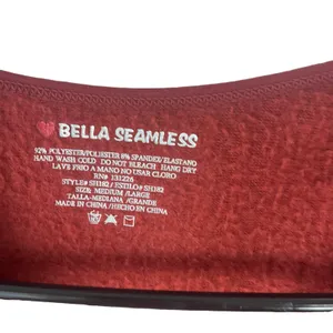 Bella Seamless Women's Size Medium Rust Orange Shapewear‎ Long Sleeve Top thumbnail 4