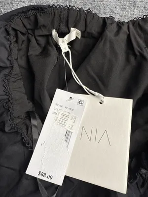 Nia Amanda Skort Woman’s Small Y2K NWT Black A-Line Mini Casual Summer Skirt thumbnail 7