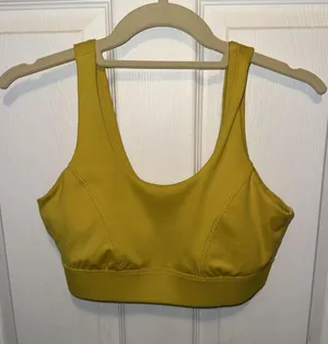 All in motion Yellow sports bra with built in bra #activewear #gymwear #fitness thumbnail 1