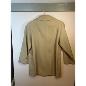 Vintage Beige Button Front Car Coat Women’s Classic Tailored Jacket With Pockets thumbnail 14
