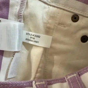 J Crew Everyday Wide Leg Ankle Jeans Womens 24 Purple Striped High Rise New thumbnail 11