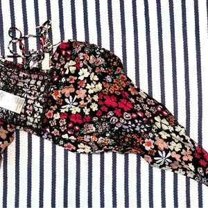 Free People NWOT Ava Floral Reversible Micro Top Large thumbnail 8