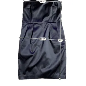 Express Design Studio Womens Black Satin Strapless Cocktail Dress Size 6‎ Mini thumbnail 3