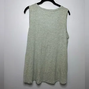Madewell Tank Size Large Green Viscose Sleeveless thumbnail 2