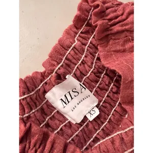 Misa Darla Brick Pink Soft Lightweight USA Off Shoulder Summer Dress Size XS thumbnail 7
