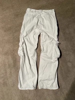 Zara White Cargo Pants Size 4 thumbnail 4