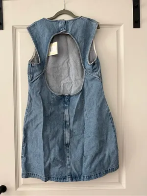 NWT Calvin Klein Denim Cap Sleeve Mini Dress thumbnail 4