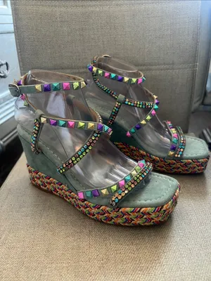 Alma en Pena Colorful Strappy Platform Sandals festival thumbnail 2
