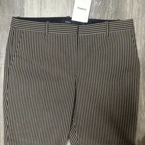 Theory Khaki Stripe Stretch Pant NEW thumbnail 3