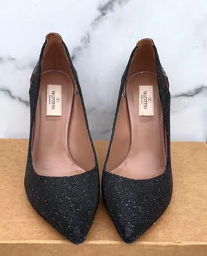Valentino lace and caviar crystal pumps heels size IT 38.5 US 8.5 thumbnail 4