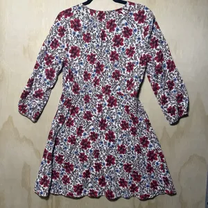 Old Navy Floral Dress‎ Medium Boho Peasant Rayon V Neck Spring Season thumbnail 7