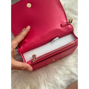 Valentino Orlandi Pink Quilted Crossbody Vegan Leather Purse Barbiecore thumbnail 4