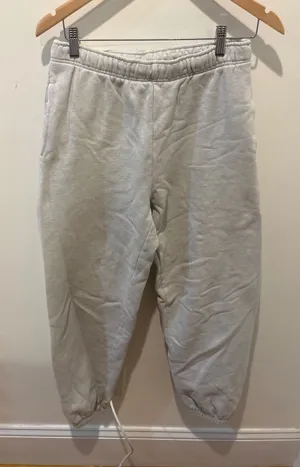 Aritzia Tna CozyAF Fleece Mega Sweatpants Heather Gray High Waisted Small thumbnail 1