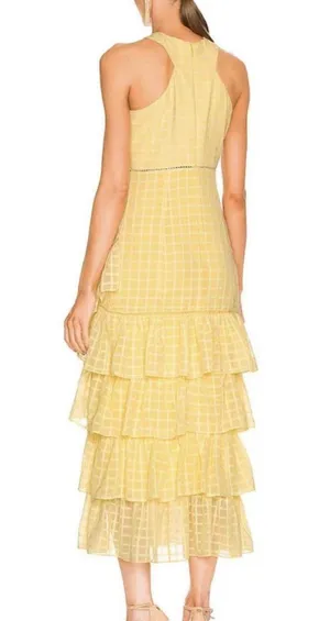 Revolve Yellow Maxi Dress Tiered  thumbnail 2