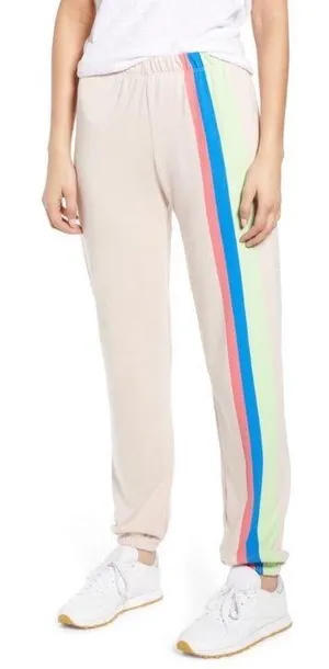 NWT Wildfox Mellow Stripe Joggers thumbnail 1