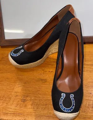 Indianapolis Colts nfl wedges Black Size 7.5 thumbnail 1