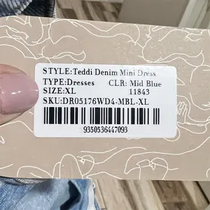Meshki Women's XL Teddi Denim Strapless Mini Dress Blue Casual Summer thumbnail 10