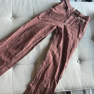 Zara Reddish Brown Thick Denim‎ Wide Leg Jeans thumbnail 1