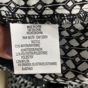 Anthropologie Black Larkin Jacquard Trouser Pant in Black Motif W-257 Sz S thumbnail 9