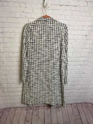 MELLODAY long line trench coat cotton blend light academia funky medium textured thumbnail 6