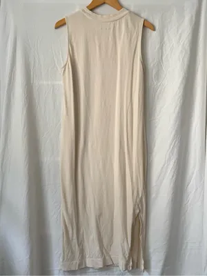 Everlane Cream Sleeveless Midi Tank Dress thumbnail 6