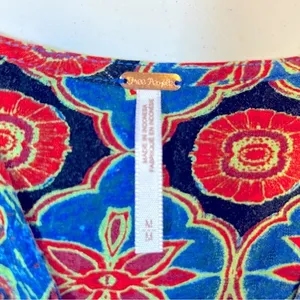 Free People Falling for You Blue‎ Boho Top Size M thumbnail 9