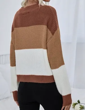 SheIn Color Block Drop Shoulder Sweater thumbnail 3