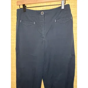 Maeve Anthropologie Navy Blue High Rise Tapered Chino Ankle Pants Womens Size 6 thumbnail 2