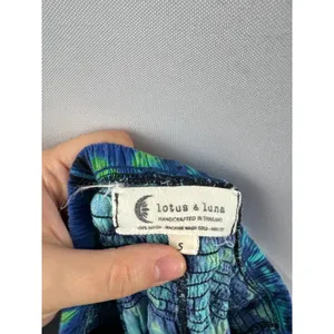 Women’s Lotus & Luna Small Blue & Green Patterned Harem Pants thumbnail 5